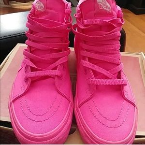 Neon pink vans!!